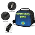 thumbnail image 3 of Geometry Dash Lunch Bag, Insulated Lunch Box Large Capacity Reusable Insulated Cooler Lunch Totes Bag for Work Office Camping Travel Picnic, 3 of 7