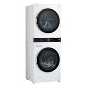 LG WKHC252HWA Single Unit High-Efficiency Front Load White Smart WashTower