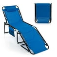 thumbnail image 2 of Costway Patio Folding Chaise Lounge Chair Portable Sun Lounger with Adjustable Backrest Navy, 2 of 8