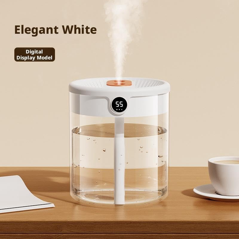 2l Double Nozzle Air Humidifier, Desktop Double Nozzle Cool Mist Humidifier With Night Light, Silent Humidifiers Usb Personal Desktop Humidifiers, for Baby Bedroom Travel Office Home