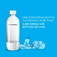 SodaStream 1Liter Dishwasher Safe Classic White Carbonating Bottle, 2