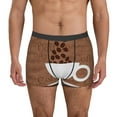 thumbnail image 4 of Wukai Coffee Cafe Cup Print Men’s Underwear Breathable Boxer Briefs,&nbsp;Moisture Wicking & Breathable-X-Large, 4 of 7
