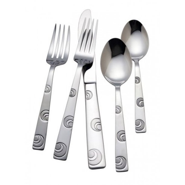R+B Everyday Omni 18/0 Stainless Steel 45 Piece Flatware Set, Service