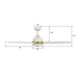 thumbnail image 6 of 48" 3 Blades Modern Smart Wifi Ceiling Fan with LED Light and Remote Control, 6 of 7