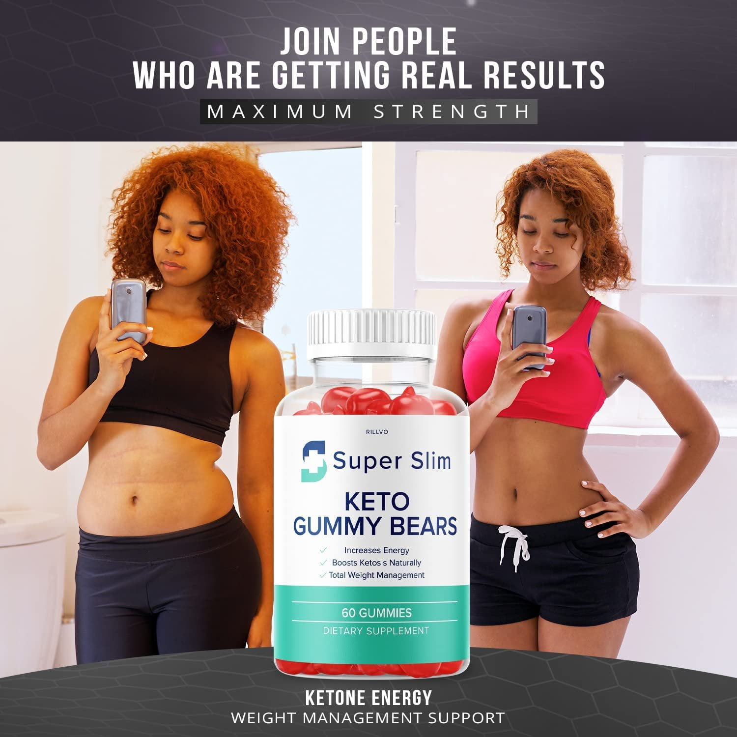 2 Pack Super Slim Keto ACV Gummy Bears Super Slim Keto Gummies ACV Bears Formula 120 Gummies