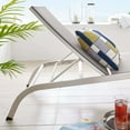 thumbnail image 2 of Modway Savannah Outdoor Patio Aluminum and Mesh Chaise Lounge Chair in Gray, 2 of 7