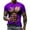 Purple, variant on Jgppe Men's Fashion Shirt Muscle Print Casual Short Sleeve T-Shirt Summer Crew Neck Blouse Tops