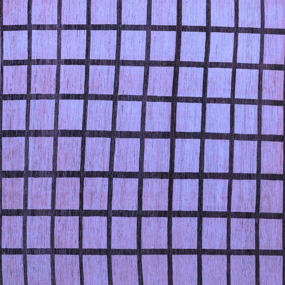 Ahgly Company Indoor Square Checkered Blue Modern Area Rugs, 4' Square