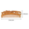 thumbnail image 3 of Miangastore Hair Styling Comb Hair Detangling Comb Chocolate Natural Wood 1PC 5.9X2.4X0.4In, 3 of 8