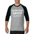 thumbnail image 1 of Artix - Mens Raglan Sleeve Baseball T-Shirts, up to Size 3XL - Wooden Spoon Survivor, 1 of 4
