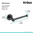 thumbnail image 2 of KRAUS Elie™ Bathroom Toilet Paper Holder, Matte Black Finish, 2 of 7