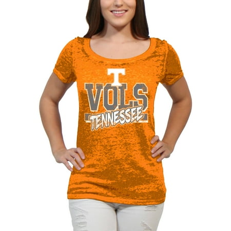 Tennessee Volunteers Orange University - NCAA Tennessee Volunteers Block Graffiti Women'S/Juniors Team Short Sleeve Scoop Neck Tee Shirt