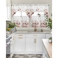 thumbnail image 4 of Red Spring Floral Swag Curtains for Living Room/Bedroom Windows, Elegant Pastoral Flowers Watercolor Kitchen Curtains and Valances Set 36 Inch Length, Light Filtering Swags Valance Curtain Panels, 4 of 5
