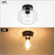 thumbnail image 4 of Semi-recessed ceiling light, clear glass pendant lamp shade, bulb not included, 4 of 4