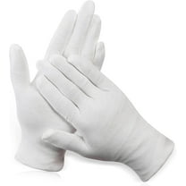 12 Pairs XL White Cotton Gloves for Dry Hand Moisturizing Cosmetic Eczema Hand Spa and Coin Jewelry Inspection
