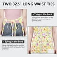 thumbnail image 6 of Pioneer Flower Floral Print Pattern Apron-Garden Aprons for Women with Pockets-Cotton Linen Waterproof Kitchen Cooking Gardening Aprons Adjustable for Kitchen,Cooking,BBQ and Salon 33x27 Inch, 6 of 7