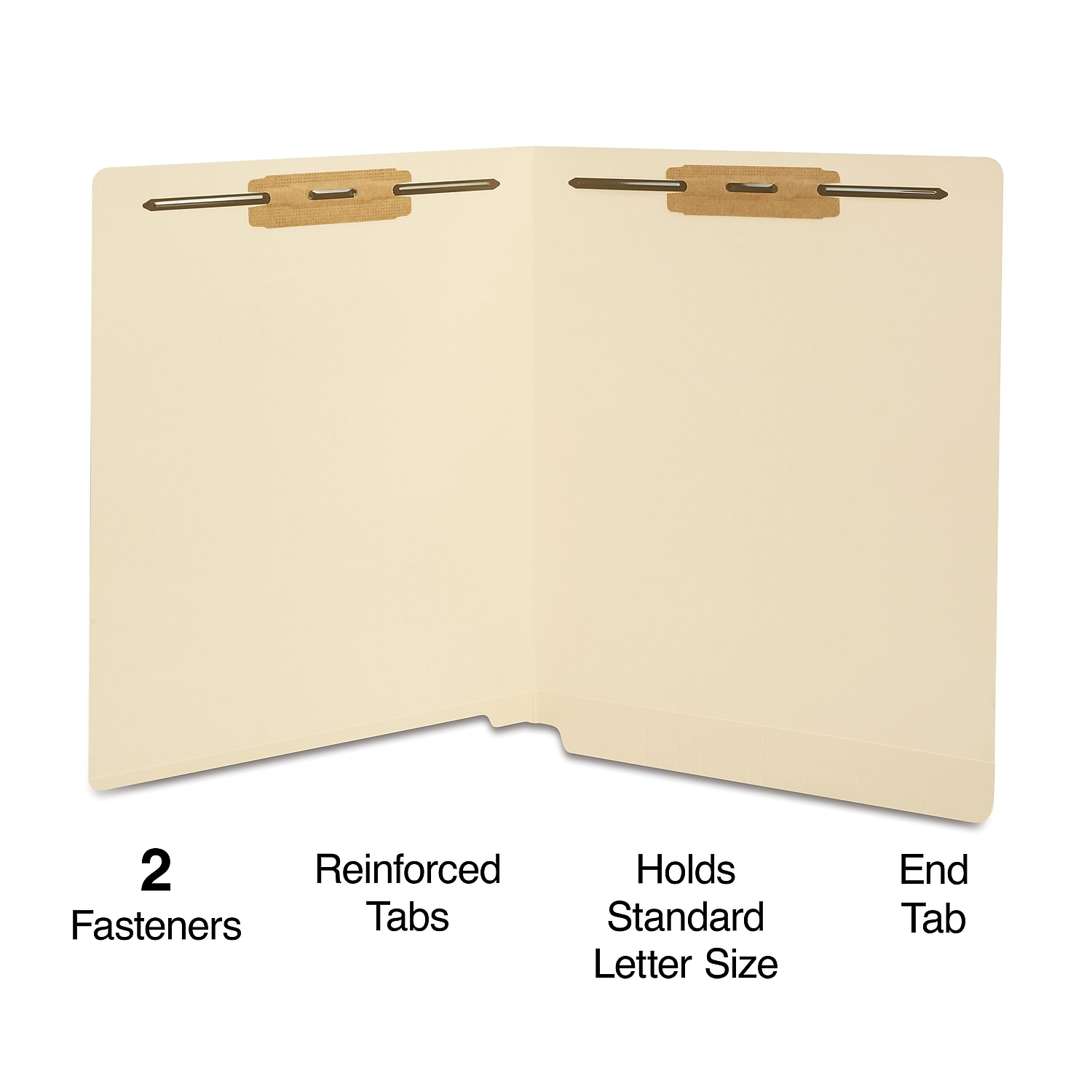 Staples Reinforced End Tab Classification Folder Letter Size Manila 100/Carton ST18357/TR183VS