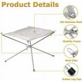 thumbnail image 4 of Large, Portable Outdoor Fire Pit with Foldable Stainless Steel Mesh Table, 4 of 5