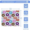 thumbnail image 4 of SKYSONIC 6 PCS Colorful Donut Pattern Washcloths, 12"x12" Cotton Wash Cloths, Highly Absorbent and Soft Face Towels for Bathroom,Gym,Hotel and Spa, 4 of 7