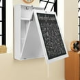 thumbnail image 4 of Gymax Wall Mounted Table Fold Out Convertible Desk with A Blackboard/Chalkboard White, 4 of 10