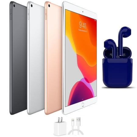 Apple iPad 10.5" Retina (256GB, Wi-Fi Only) Latest OS with Bluetooth/Wireless Airbuds, (Refurbished)