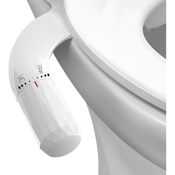 Bidet Attachment for Toilet,Non-Electric Bidet with Adjustable Fresh Water Jet Spray, Easy-to-Install,Bidet Toilet Seat Attachment for Frontal & Rear Wash, with Water Pressure Control white