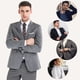 thumbnail image 4 of GOOHOCHY Corbata a rayas estilo escolar, preanudada, para hombres y niños, clásica de poliéster para uniformes escolares y decoraciones navideñas., 4 of 7