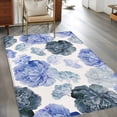 thumbnail image 2 of Blue Ombre Spring Floral Area Rugs 4'x6', Washable Small Throw Rugs for Office Bathroom, Summer Botanical Flowers Indoor Outdoor Rug Non-Slip Low Pile Carpet Runner Reversible Floor Mats, 2 of 8