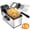 Sliver-3L, variant on Daluvenix Electric Deep Fryer, 5L Capacity with 3 Frying Baskets, 1700W Power, Time & Temperature Control, Stainless Steel, Dishwasher Safe Lid & Baskets, Home Use Fryer with View Window & Odo