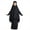 Black, variant on IDOPIP Kids Girls Abaya Muslim Full Cover Lace Hijab Dress 2pcs Kaftan Dubai Islamic Prayer Dress