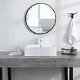 thumbnail image 5 of SalonMore 20"x14" Rectangle White Porcelain Ceramic Bathroom Sink Above Counter Lavatory Bathroom Vessel Sink with Pop Up Drain Stopper, 5 of 6