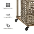 thumbnail image 5 of Crosley Furniture Ridley Wicker Outdoor Storage Pool Caddy for Toys, Floats, Patio Furniture Cushions, 5 of 11