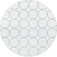 thumbnail image 2 of Rugs.com Lattice Trellis Collection Rug – 8 Ft Round White Low-Pile Rug Perfect For Kitchens, Dining Rooms, 2 of 9