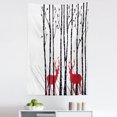 thumbnail image 1 of Antlers Tapestry, Deer Tree Forest Holiday Theme Flying Leaves Branch Reindeer Winter Print, Fabric Wall Hanging Decor for Bedroom Living Room Dorm, 5 Sizes, White Black Red, by Ambesonne, 1 of 1
