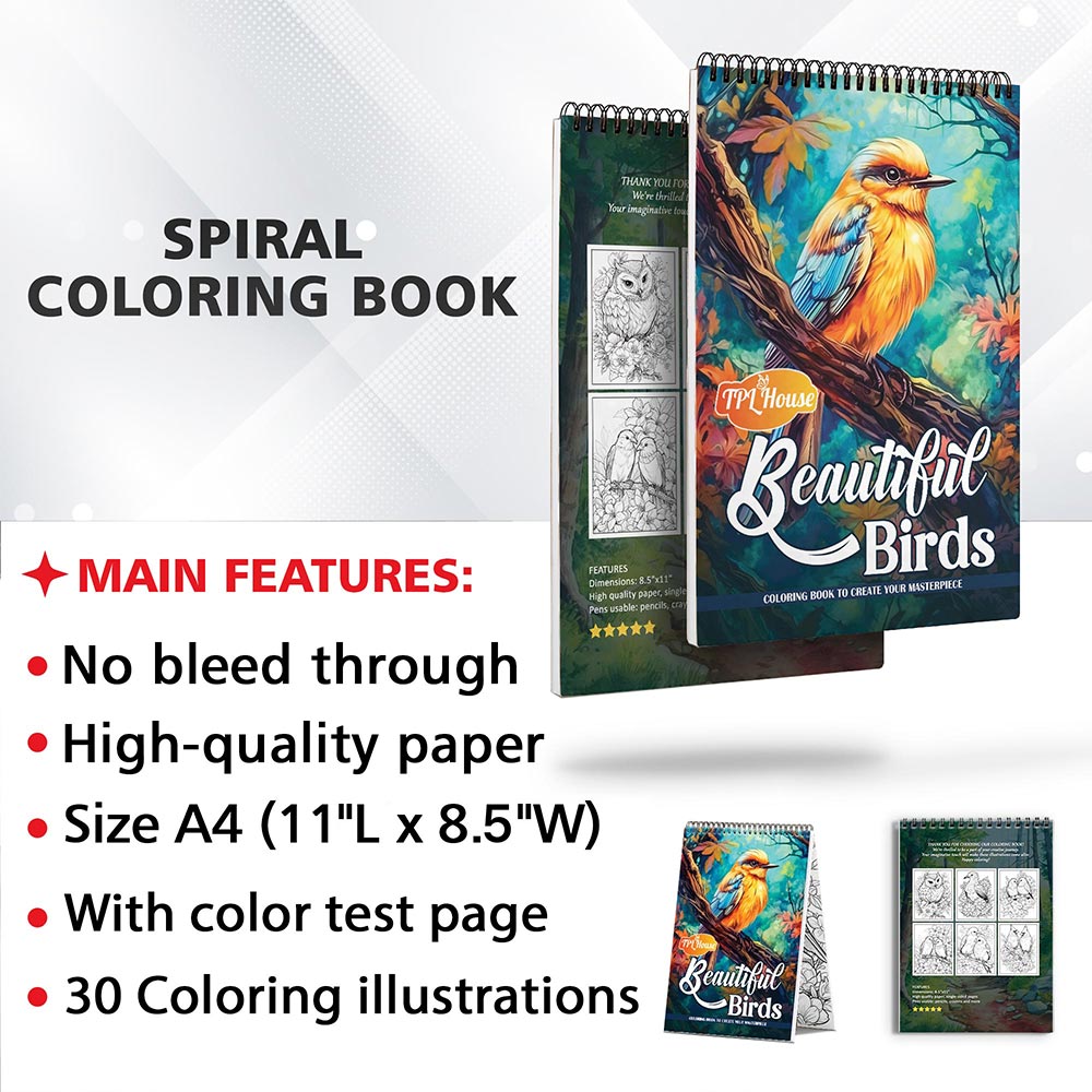 LBKHOUSE Winter Landscapes Coloring Book Spiral Bound for Adults, Premium Cover