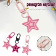 thumbnail image 3 of Star Key Chain Pentagram Key Chain Star Pendant Lovers' Schoolbag Pendant> J6G8, 3 of 5
