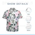 thumbnail image 7 of High Quality Hawaiian Shirts for Men Short Sleeve Aloha Beach Shirt Floral Summer Casual Button Down Shirts Blouses OZO69T, 7 of 7