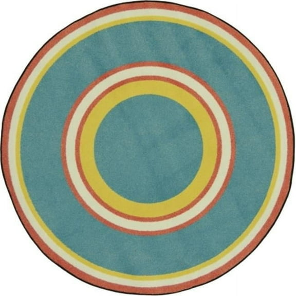 Kid Essentials Ripples Round Misc Sold Color Area Rugs  01 Beach - 5 ft. 4 in.