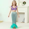 thumbnail image 2 of Robe pour Enfants Robe de Spectacle Robe Sirène Été Filles Robe Sirène de Plage Filles Robes Violet Pâle 120/4 A-5 A, 2 of 4