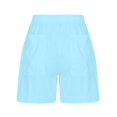 thumbnail image 4 of Birdeem Womens Solid Casual Loose Pockets Drawstring Short Pants, 4 of 12