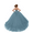 Dusty Blue, variant on Junior Bridesmaid Dresses Tulle Round Neck Long Train Puff Ball Gown Flower Girl Dress for Teens Girls Formal Dress Elegant Party Wear White-2Y