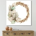 thumbnail image 2 of Designart ' Dry Palm Leaves and Pampas Grass With Wreath ' Traditional Canvas Wall Art Print, 2 of 4