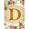 thumbnail image 2 of America Forever Spring Monogram Garden Flag Letter D 12.5 x 18 inches Double Sided Vertical Outdoor, Yard, Lawn, Beautiful Roses, Summer Floral Garden Flag, 2 of 5