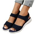 thumbnail image 4 of Summer Sandals for Women 2025 Wedge Open Toe Elastic Ankle Strap Peep Toe Slippers Summer Casual Women Beach Fashion Shoes, 4 of 4