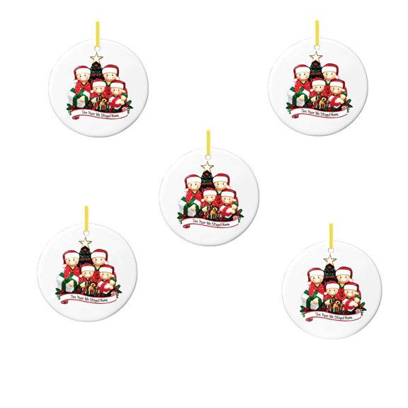 AnuirheiH 5PCS 2022 Christmas Hanging Ornaments Christmas Tree Pendant Lighted Pendant Faceless Santa Claus Pendant