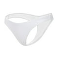 thumbnail image 5 of Women Summer Beachwear Sexy V Shaped Bikini Underwear Brief Panties Breathable Underwear (L, White), 5 of 6