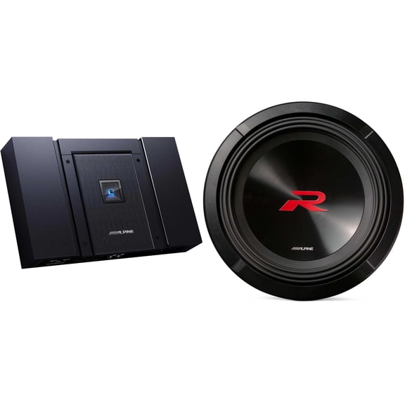 Alpine R2-W12D2 12" R-Series Sub w/ HDA-M80 Mono Amp Bundle