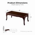 thumbnail image 6 of Furniture of America Alice Solid Wood 3-Piece Coffee Table Set in Dark Cherry, 6 of 7