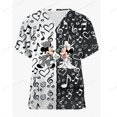 thumbnail image 1 of Disney Mickey Mouse cartoon print spa uniform beauty salon pet shop uniform fashion slim top scrub women's lab coatXL Gao Jinjia LED, 1 of 2