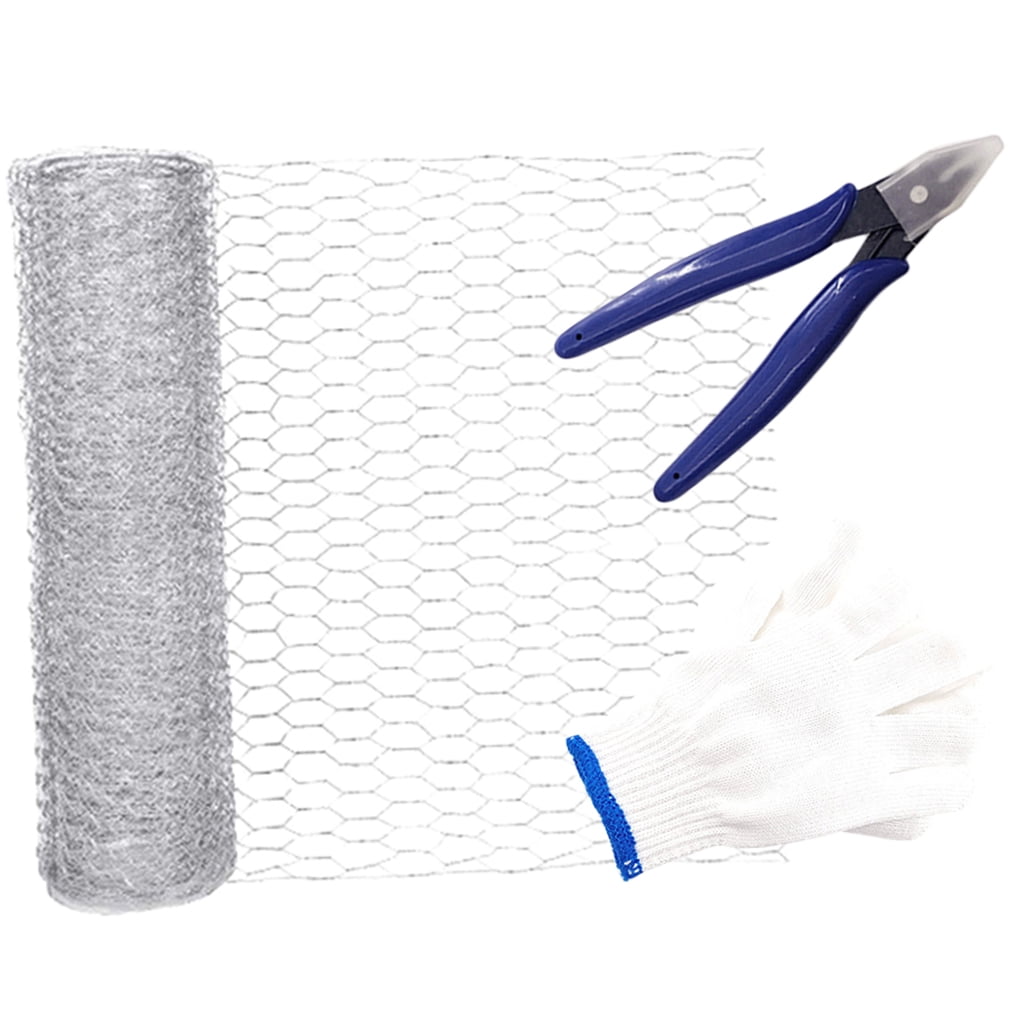 MLINS  Hexagonal Net Garden Holes Mesh Netting Chicken Wire Silver